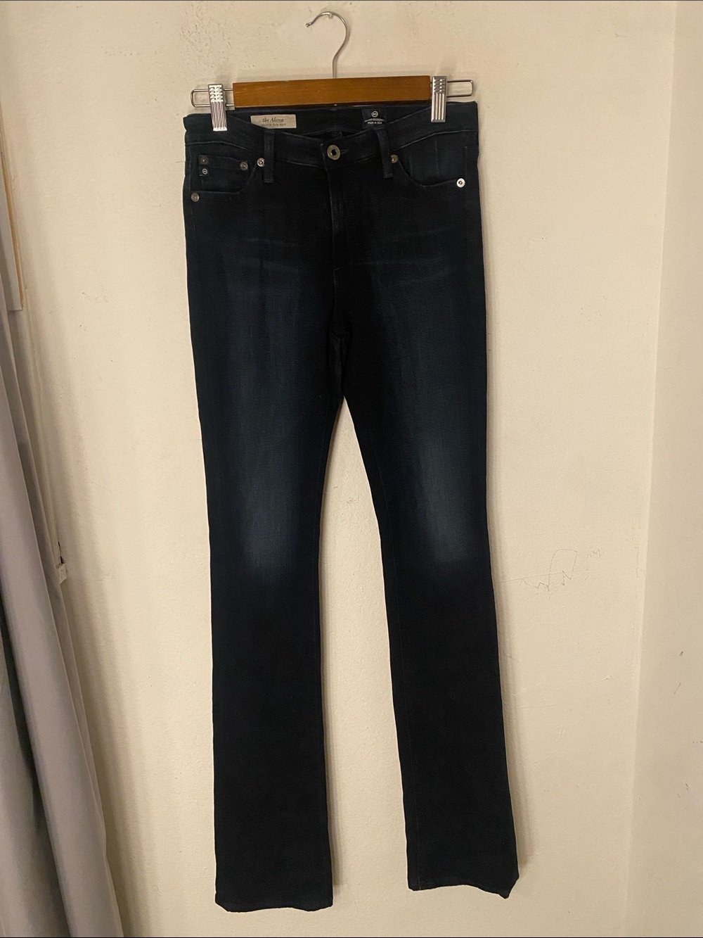 Ag Adriano Goldschmied Dark  mid.rise slim boot Jeans. New with out tags